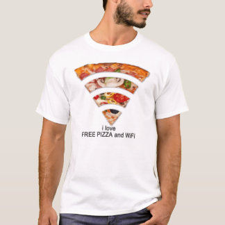 CAMISETA PIZZA LIVRE E WIFI