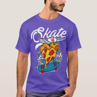 Camiseta Pizza longa de skater