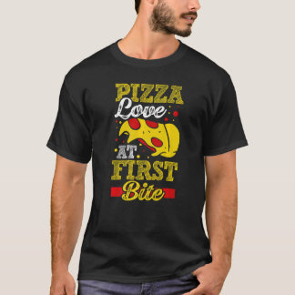 Camiseta Pizza Love Na Primeira Mordida