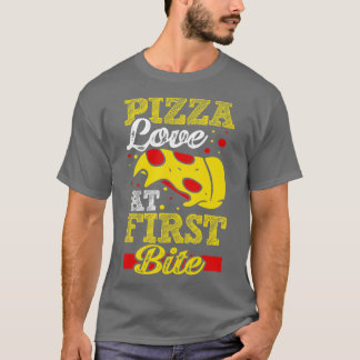 Camiseta Pizza Love Na Primeira Mordida