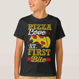 Camiseta Pizza Love Na Primeira Mordida