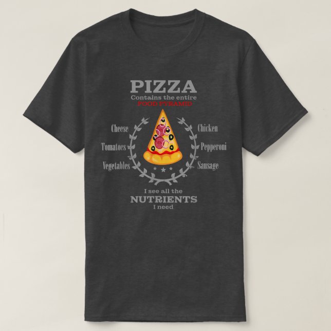 Camiseta Pizza Lover E Malhação De Pizza Para Pirâmide De C (Frente do Design)