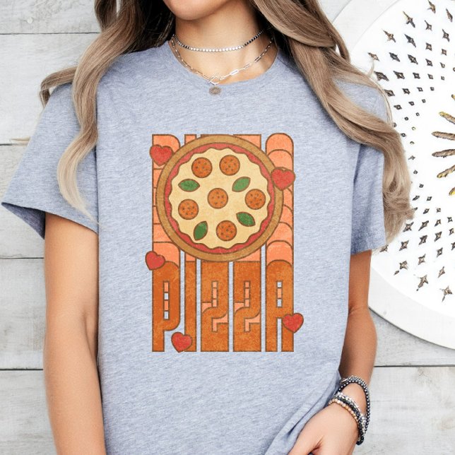 Camiseta Pizza Lover, Pizza Engraçada, Retro Pizza (Criador carregado)