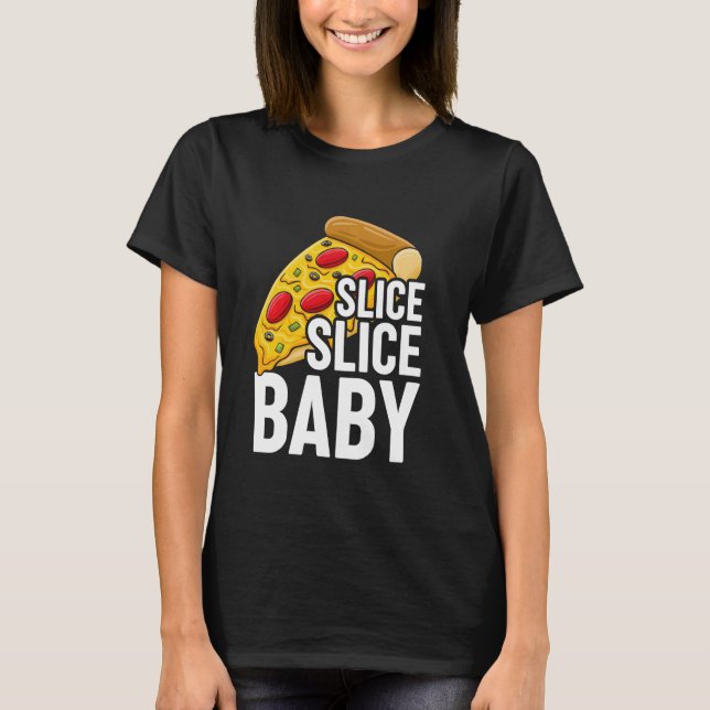 Camiseta Pizza Lover Slice Bebê (Frente)