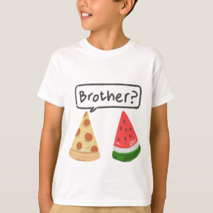 Camiseta Pizza Lover Watermelon Irmão comida Summer Vintage