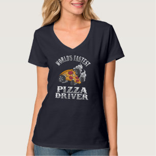 Camiseta Pizza mais rápida do mundo Entrega de pizza engraç