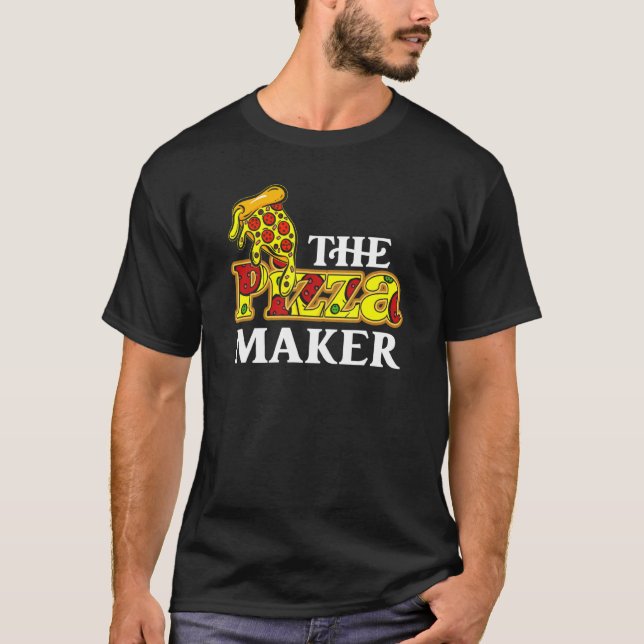 Camiseta Pizza Maker Fast Comida Pizza Fazer Pizza (Frente)