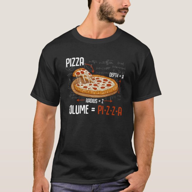 Camiseta Pizza Matemática Fórmula Física Foodie Ciência (Frente)