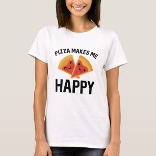 Camiseta Pizza Me Faz Feliz
