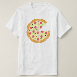 Camiseta Pizza Menos Um Dia de os pais Branco Masculino