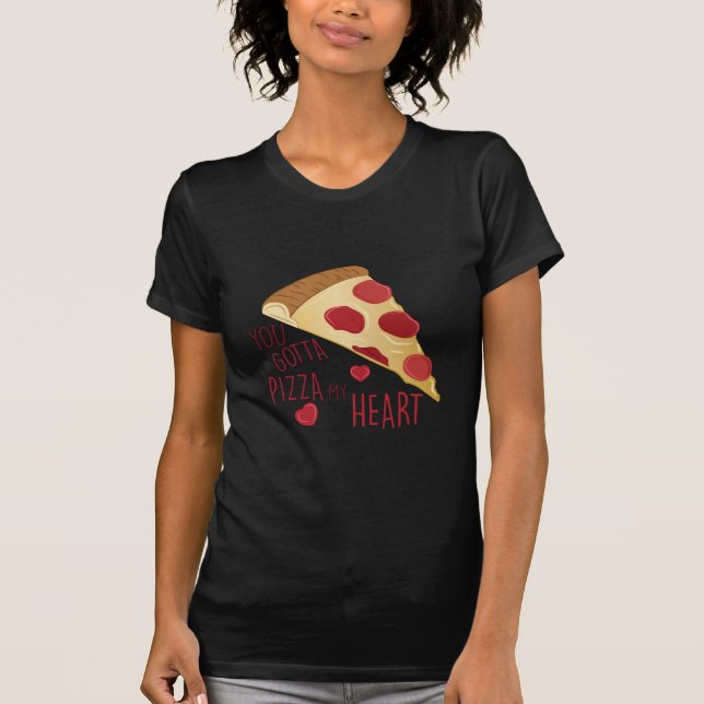 Camiseta Pizza meu coração (Frente)