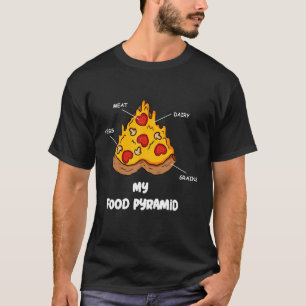 Camiseta Pizza Minha Pirâmide de Comidas Nutricional