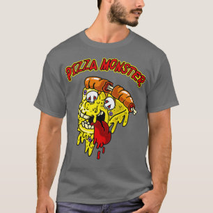 Camiseta Pizza Monster Engraçado Presente na Pizza Pizza