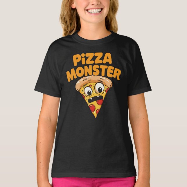 Camiseta PIZZA MONSTER Funny (Frente)