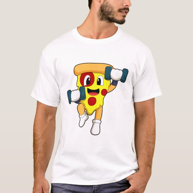 Camiseta Pizza na Malhação com Dumbbels (Frente)