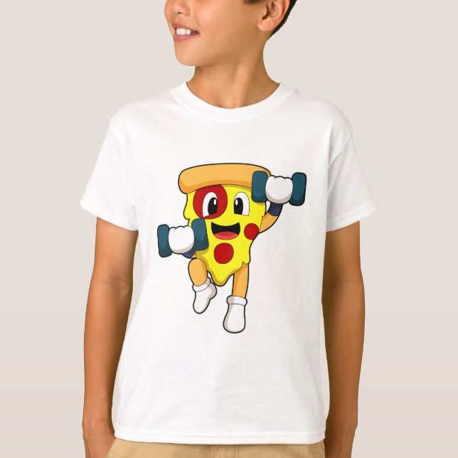 Camiseta Pizza na Malhação com Dumbbels (Frente)