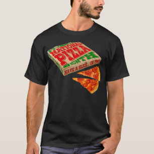 Camiseta Pizza Nacional Caixa de Entrega Queijo Pepperoni
