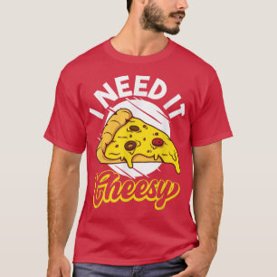 Camiseta Pizza nacional Cheesy Pizza Foodie Itália Foo