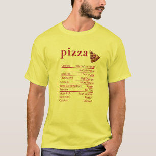 Camiseta Pizza Nutrition Facts Funny Thanksgiving Christmas