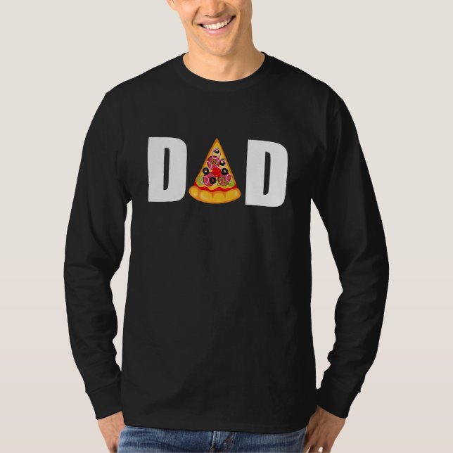 Camiseta Pizza Pai Dia de os pais Da Filha Esposa Para (Frente)