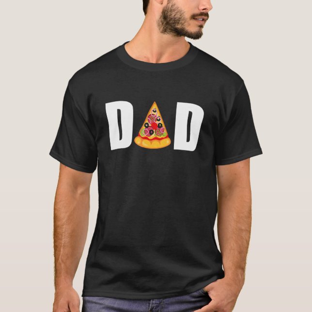 Camiseta Pizza Pai Dia de os pais Da Filha Esposa Para (Frente)