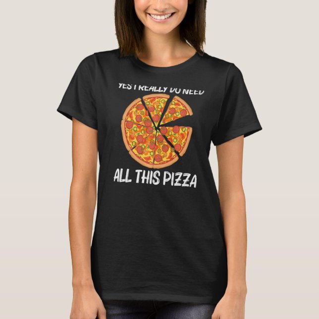 Camiseta Pizza Para Comida De Pizza Italiana Para Homens (Frente)