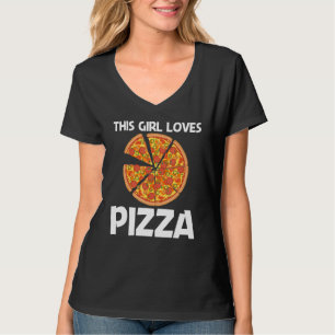 Camiseta Pizza Para Meninas Crianças Comida De Pizza Italia