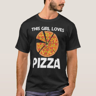 Camiseta Pizza Para Meninas Crianças Comida De Pizza Italia