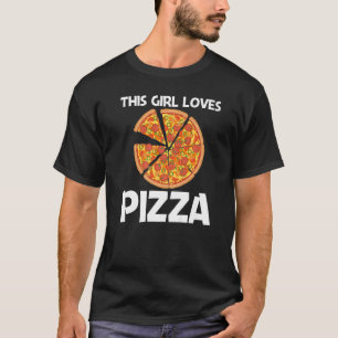 Camiseta Pizza Para Meninas Crianças Pizza Italiana Comida
