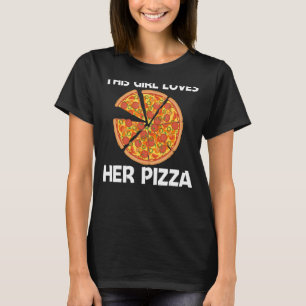 Camiseta Pizza Para Meninas Crianças Pizza Italiana Comida