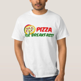 Camiseta Pizza para o pequeno almoço!