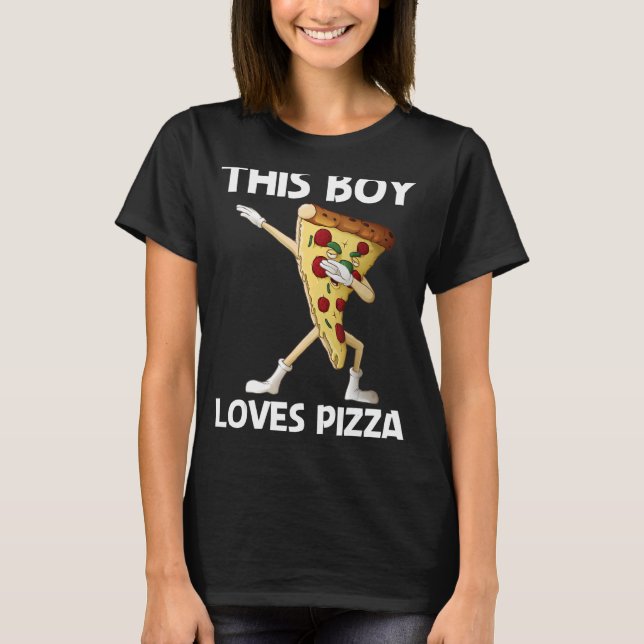Camiseta Pizza Para Rapazes Pizza Fatia Comida Italiana (Frente)