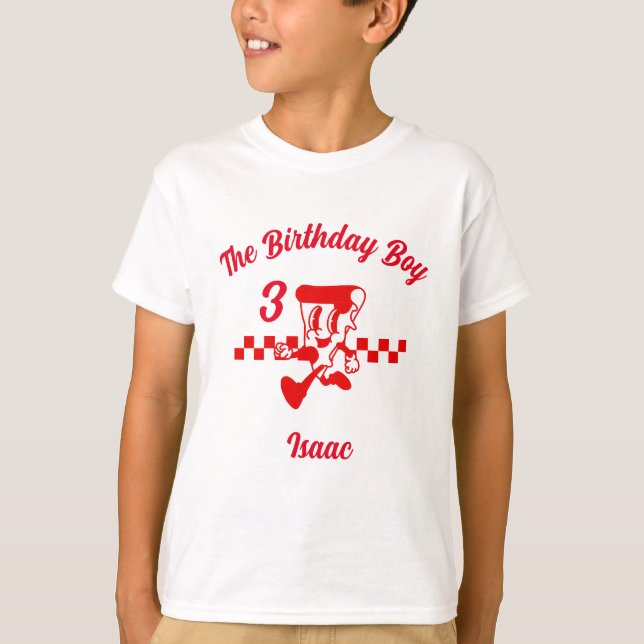 Camiseta Pizza Party Birthday Kids Tshirt (Frente)