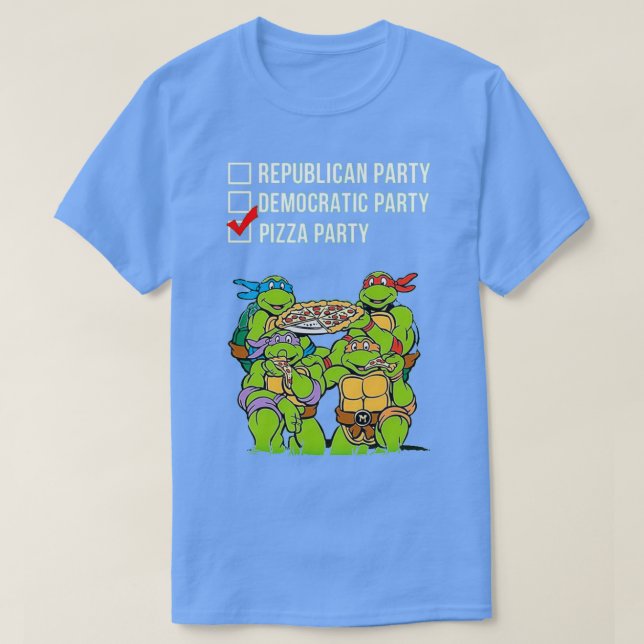 Camiseta Pizza Party Vintage 80s 90s Design (Frente do Design)