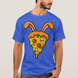 Camiseta Pizza Páscoa Dia Coelhinho Orelha Pizza Coelho T-S