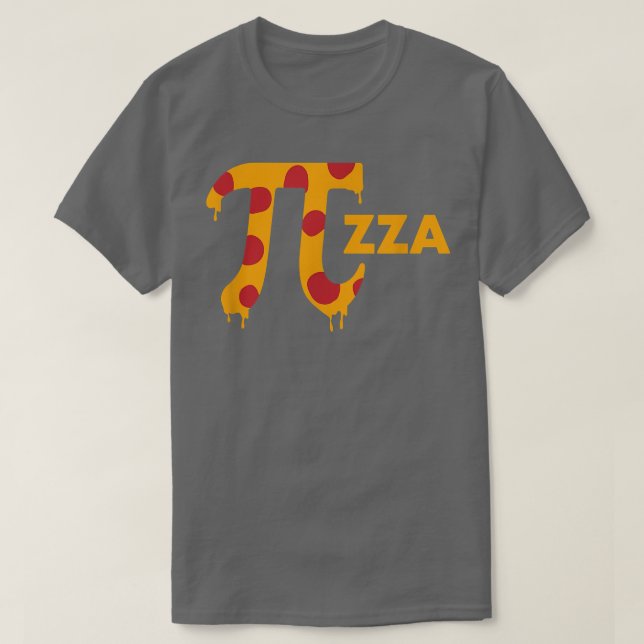 Camiseta Pizza Pi Engraçado Pi Dia de Matemática Professor  (Frente do Design)