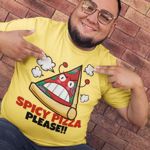 Camiseta Pizza picante personalizável, por favor!