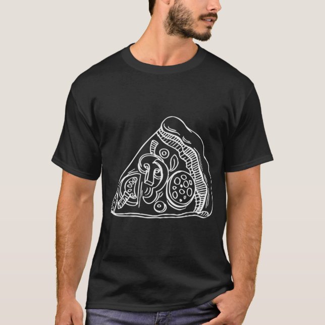 Camiseta PIZZA PIECE - Namorados de aparência do parceiro d (Frente)