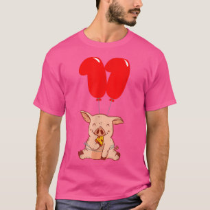 Camiseta Pizza Pig - 11 Birthday - Kids Balloon Party