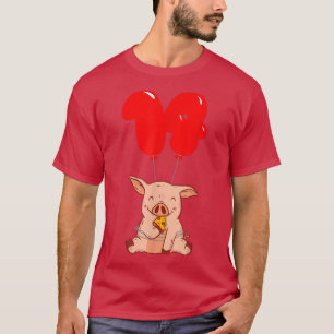 Camiseta Pizza Pig - 14 Birthday - Kids Balloon Party 226