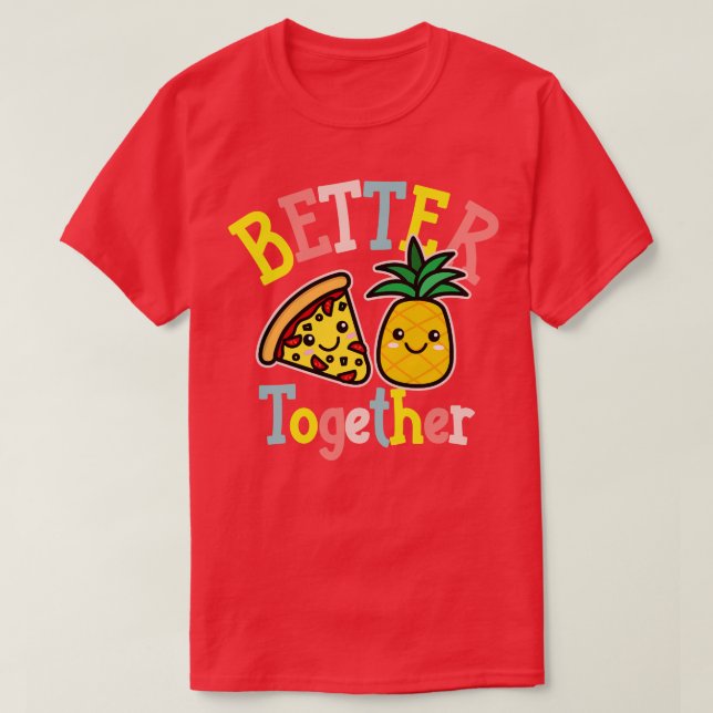 Camiseta Pizza Pineapple Cute Kawaii Design (Frente do Design)