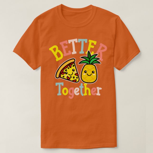 Camiseta Pizza Pineapple Cute Kawaii Design (Frente do Design)