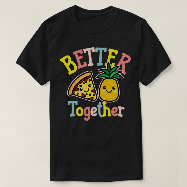 Camiseta Pizza Pineapple Cute Kawaii Design (Frente do Design)