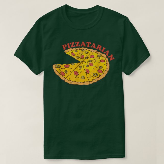 Camiseta Pizza Pizzatarian Fast Comida Engraçado Pizza Love (Frente do Design)