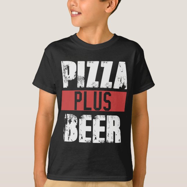 Camiseta Pizza Plus Bebê Festa de Álcool de Comida Rápida D (Frente)