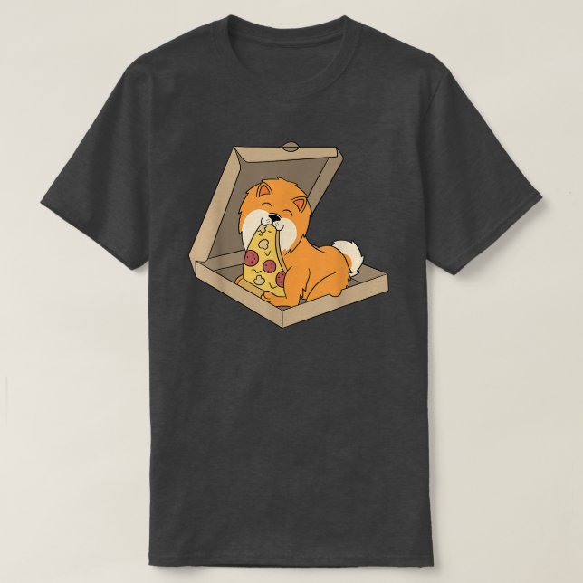 Camiseta Pizza Pomeranian Dog 4348 (Frente do Design)