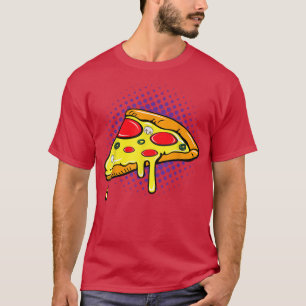 Camiseta Pizza Pop Art 80s 90s 80s 90s Theme Vintage Party