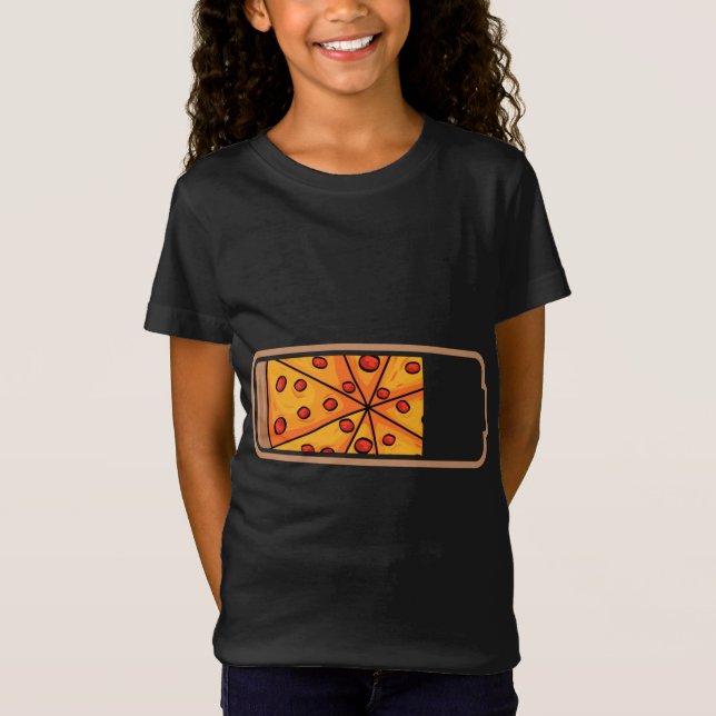 Camiseta Pizza Power Slice Battery Pizzeria Pizzaiolo Itali (Frente)