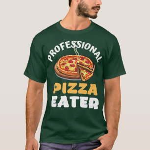 Camiseta Pizza Profissional Comendo pizza com itens de pizz