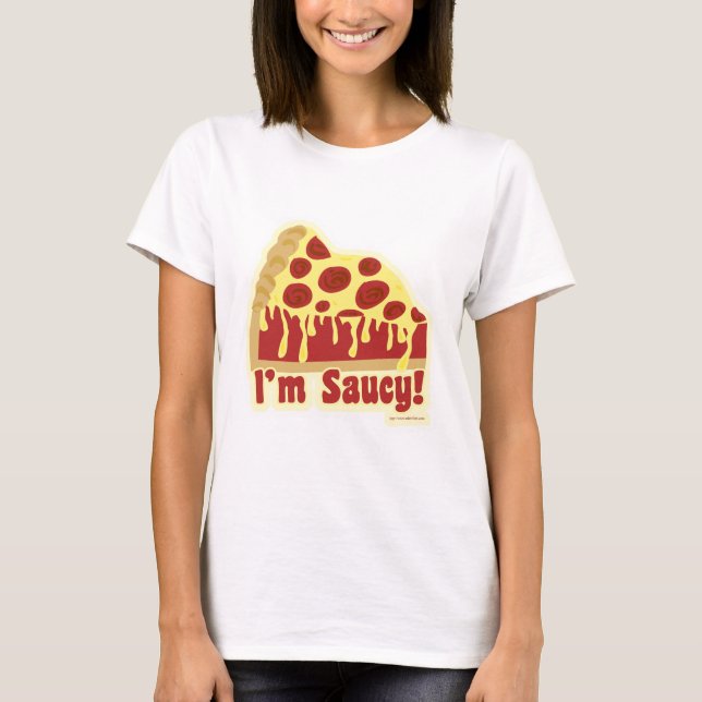 Camiseta Pizza profunda tão picante (Frente)